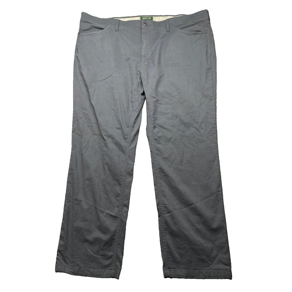 Orvis Mens Pants 42x28 Blue Soft Shell Stretch 5-Pocket 297660